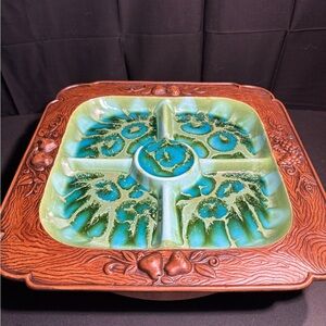 ✨ Vintage 1960s Treasure Craft "Molten" Glaze Serving Tray ✨